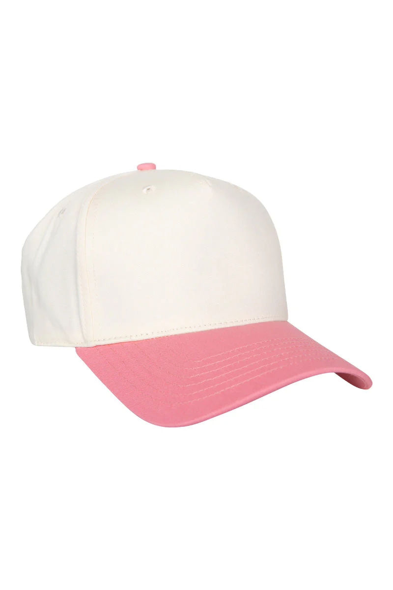 Pink and Tan Two-Toned Vintage Hat - Image 3