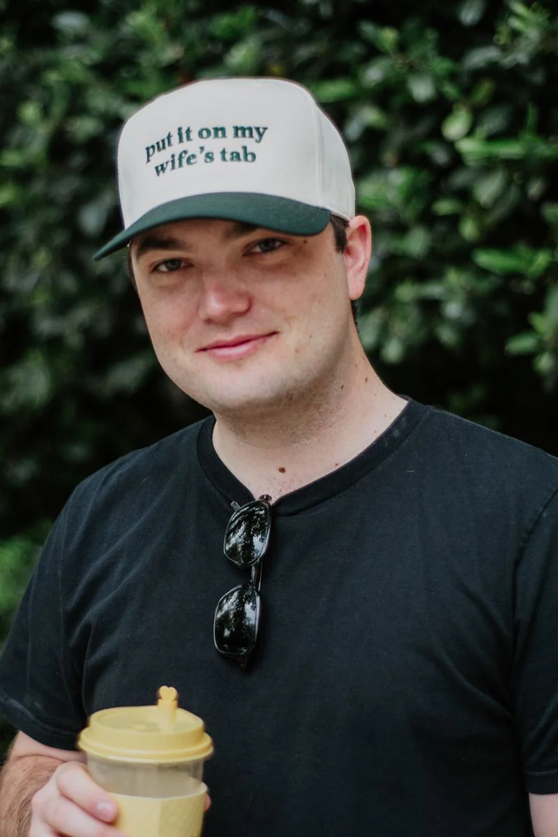 Put It On My Wife's Tab Vintage Trucker Hat - Image 3