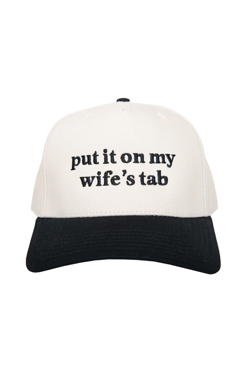 Put It On My Wife's Tab Vintage Trucker Hat - Image 5