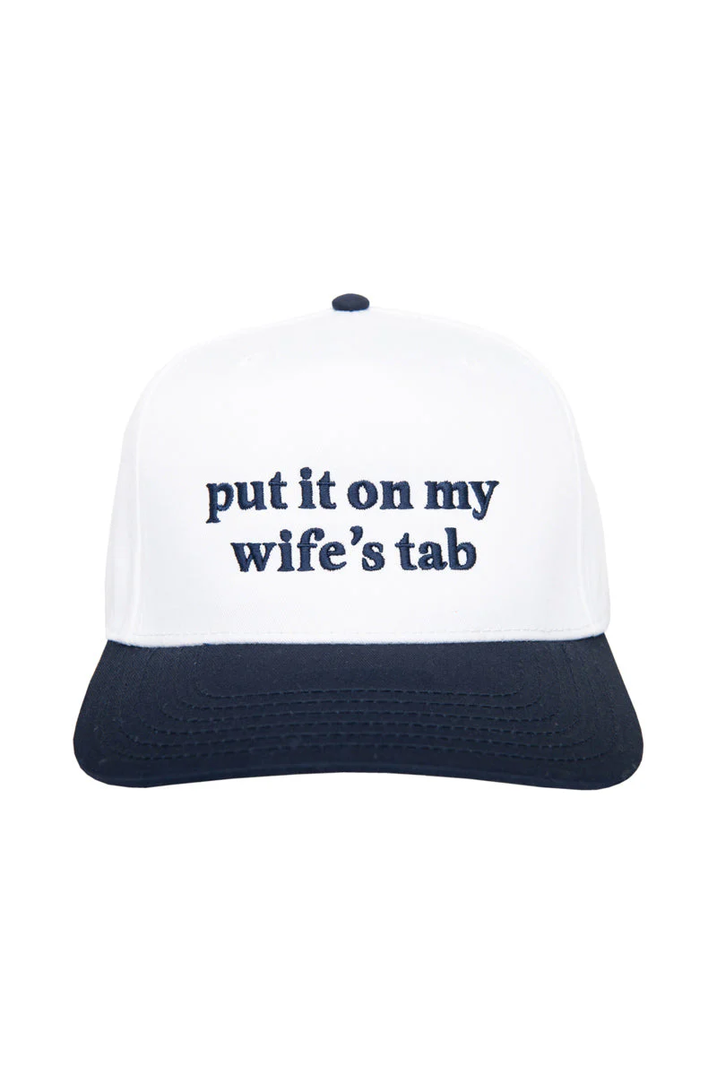 Put It On My Wife's Tab Vintage Trucker Hat - Image 6