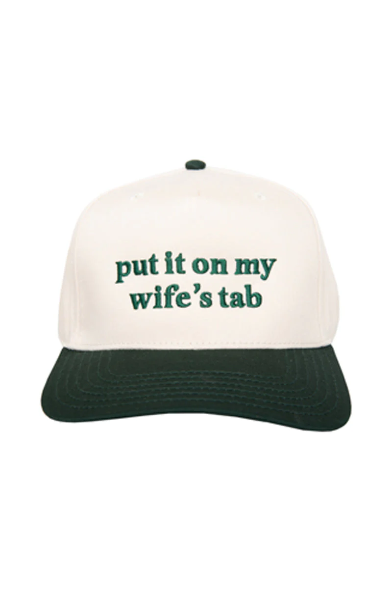 Put It On My Wife's Tab Vintage Trucker Hat - Image 7
