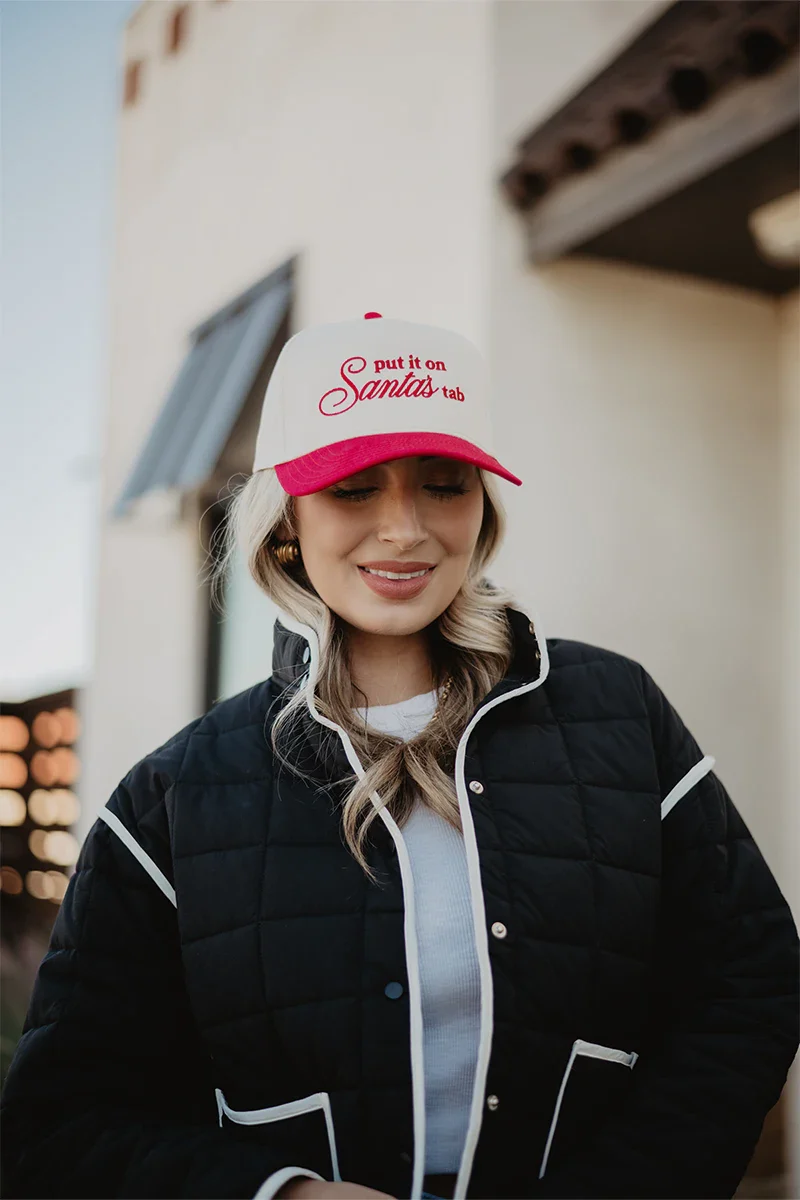 Put It On Santa's Tab Two-Toned Trucker Hats - Image 2