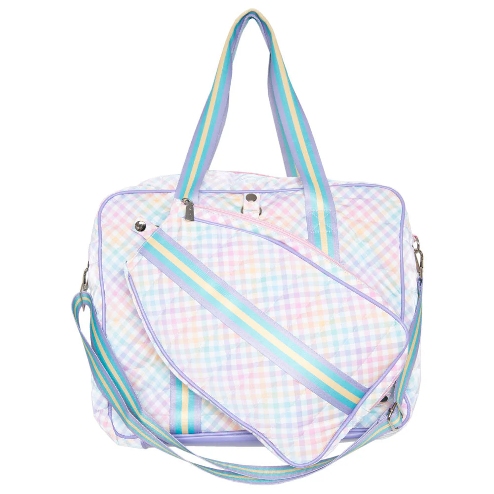 Rainbow Gingham Cute Pickleball Bag - Image 2