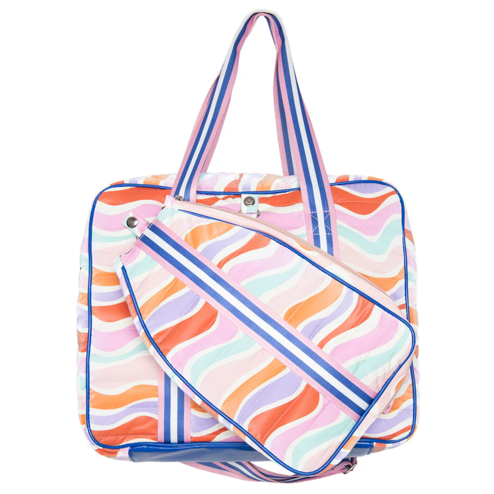 Retro Wave Colors Pattern Pickleball Bag - Image 2
