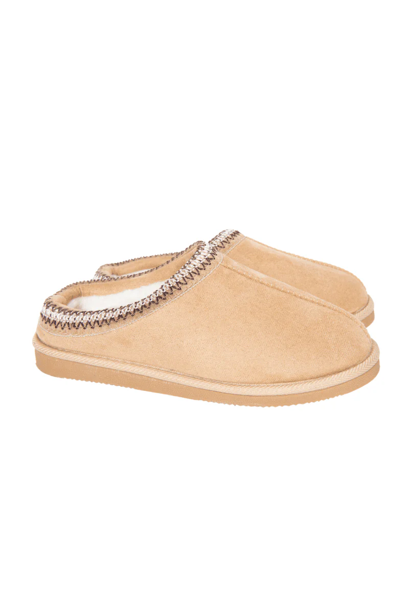 Sand Embroidered Slip-On House Shoes - Image 2