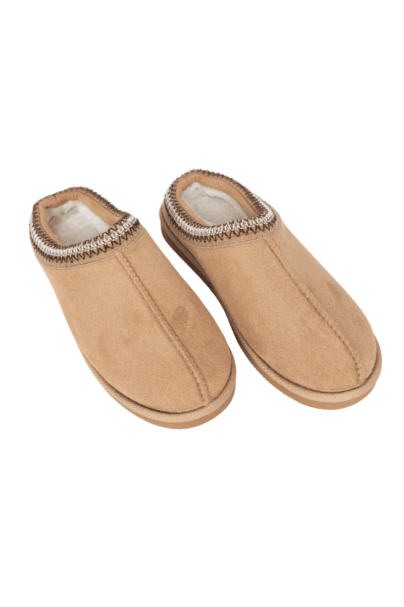 Sand Embroidered Slip-On House Shoes - Image 3