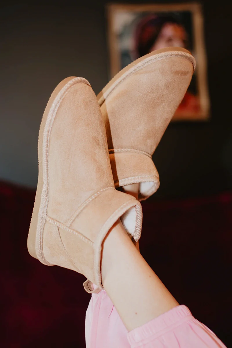 Sand Fur Cute Winter Boots
