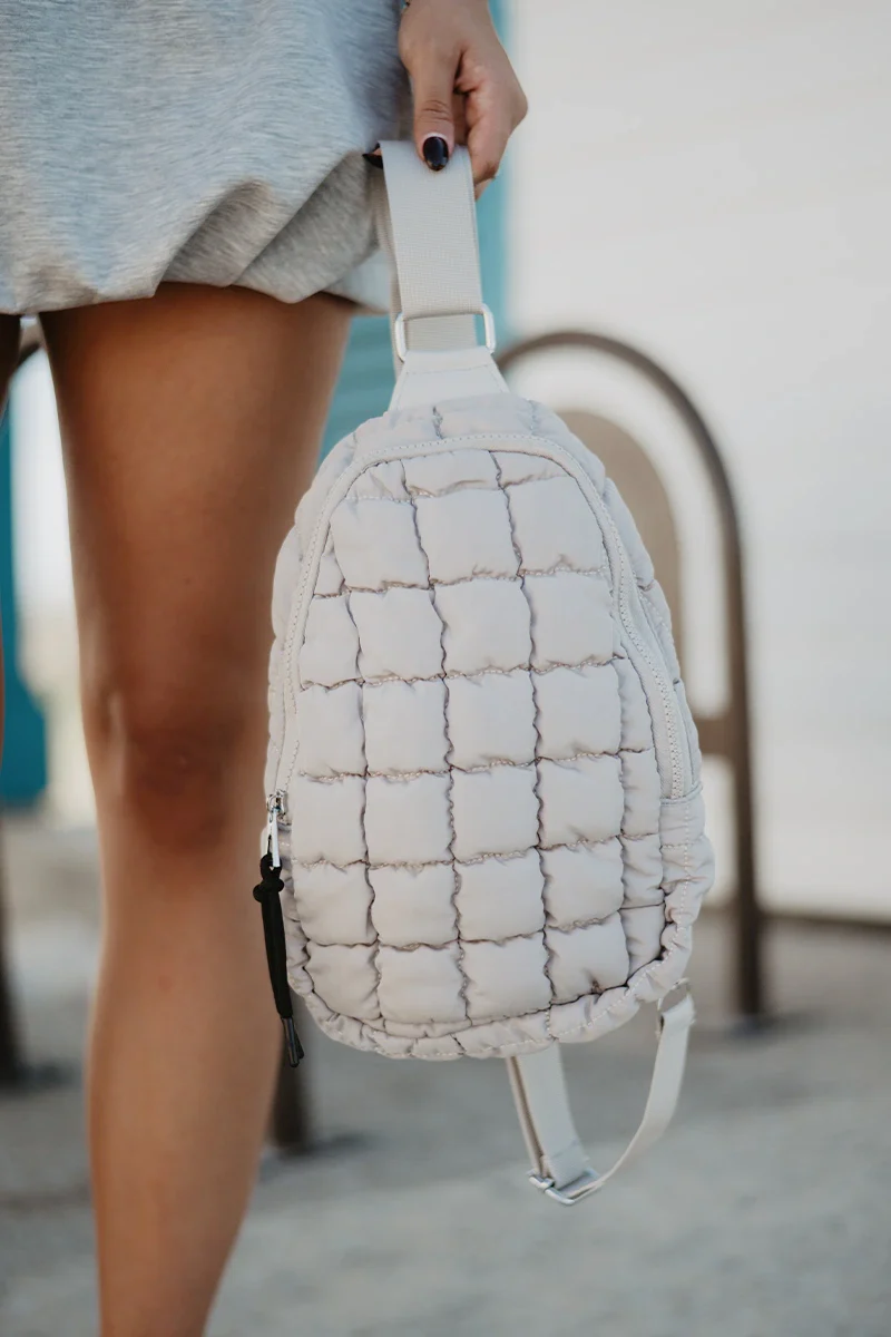 Sand Women's Quilted Sling Bag - Image 2