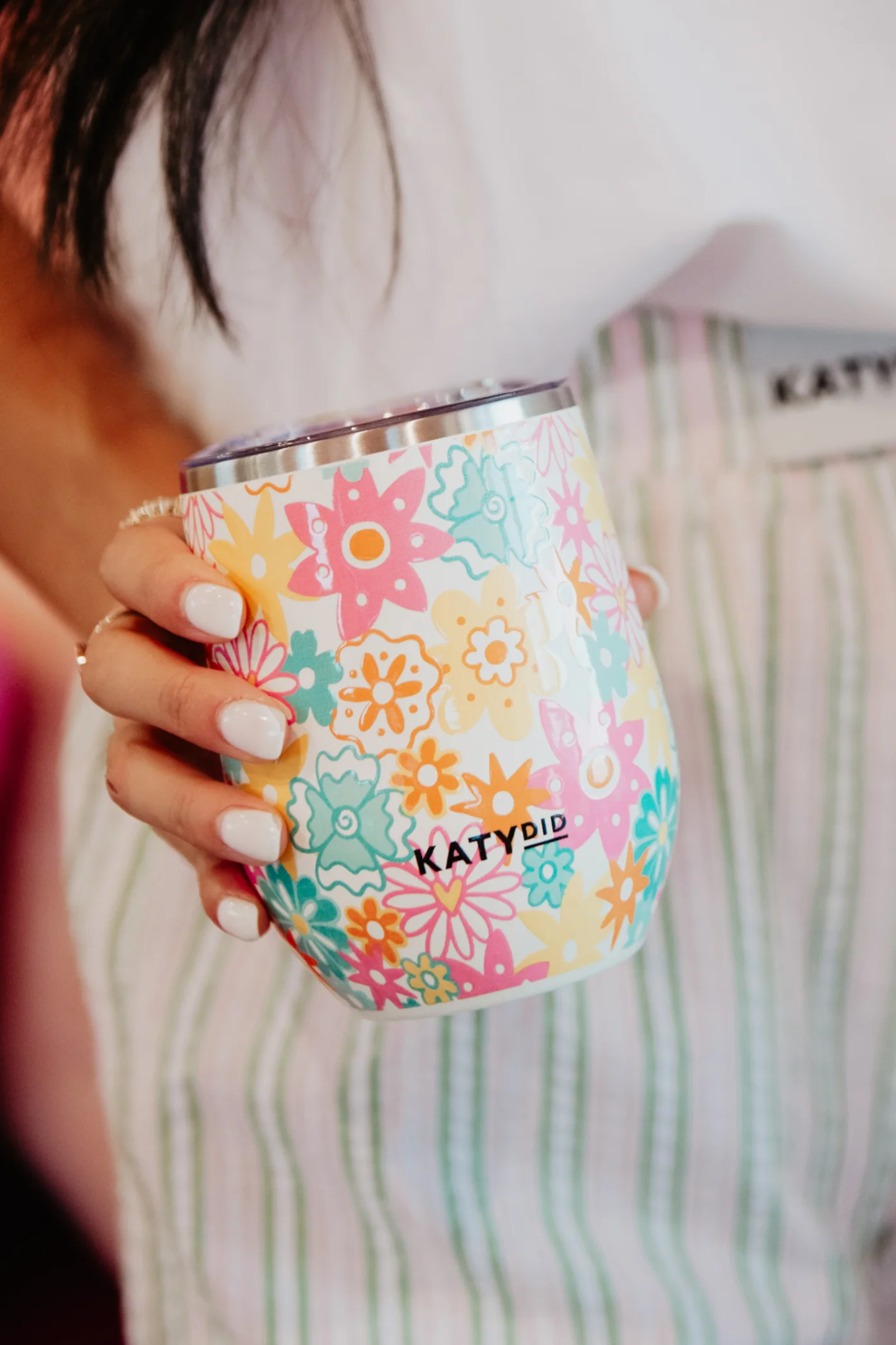 Spring Flowers Stemless Wine Tumbler