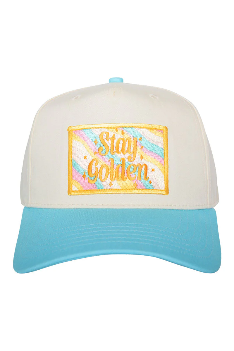 Stay Golden Patch Vintage Trucker Hat - Image 2