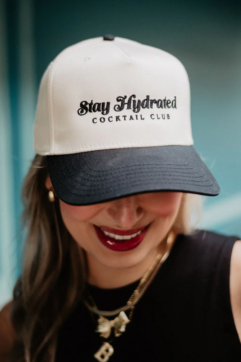 Stay Hydrated Cocktail Club Two-Toned Vintage Hat - Image 3