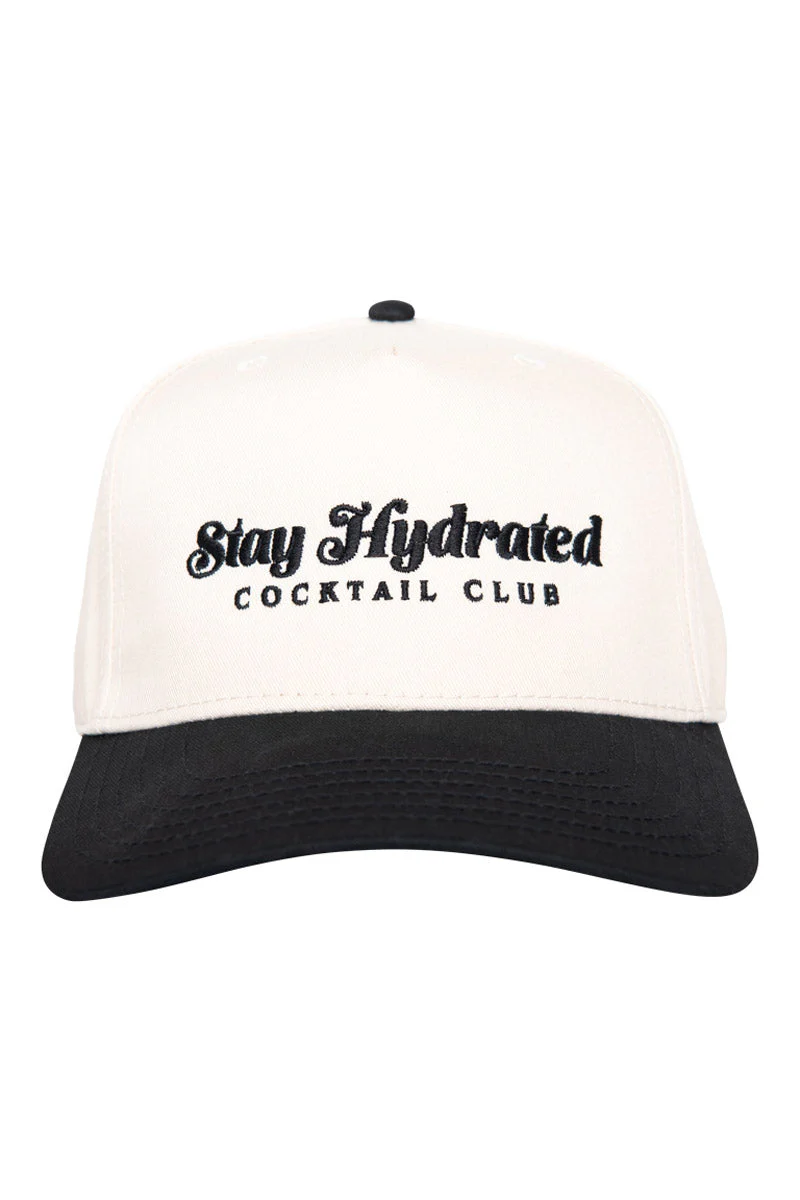 Stay Hydrated Cocktail Club Two-Toned Vintage Hat - Image 4