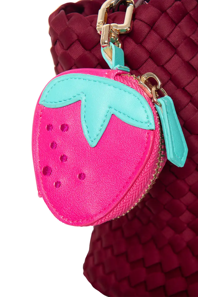 Strawberry Coin Holder Bag Charm - Image 3