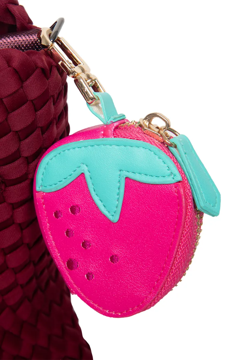 Strawberry Coin Holder Bag Charm - Image 4