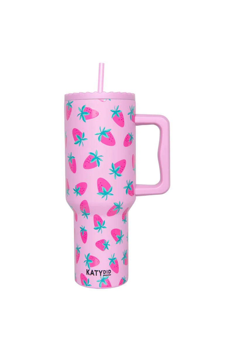 Subtle Strawberry 38 Oz Tumbler Cup - Image 2