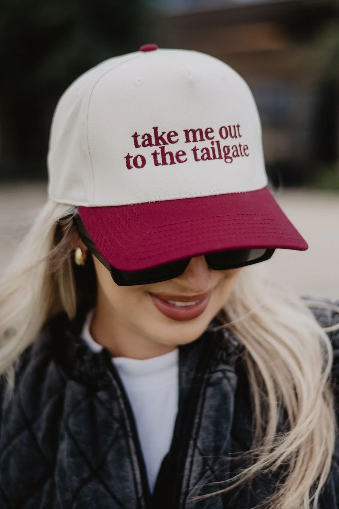 Take Me Out To The Tailgate Two-Toned Hat - Image 4
