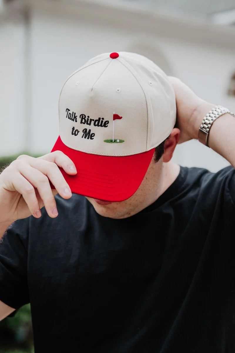 Talk Birdie To Me Men's Golf Vintage Hat - Image 2