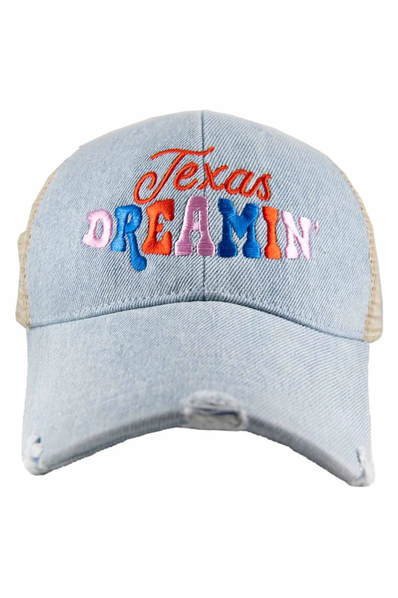 Texas Dreamin' Denim Trucker Hat - Image 2