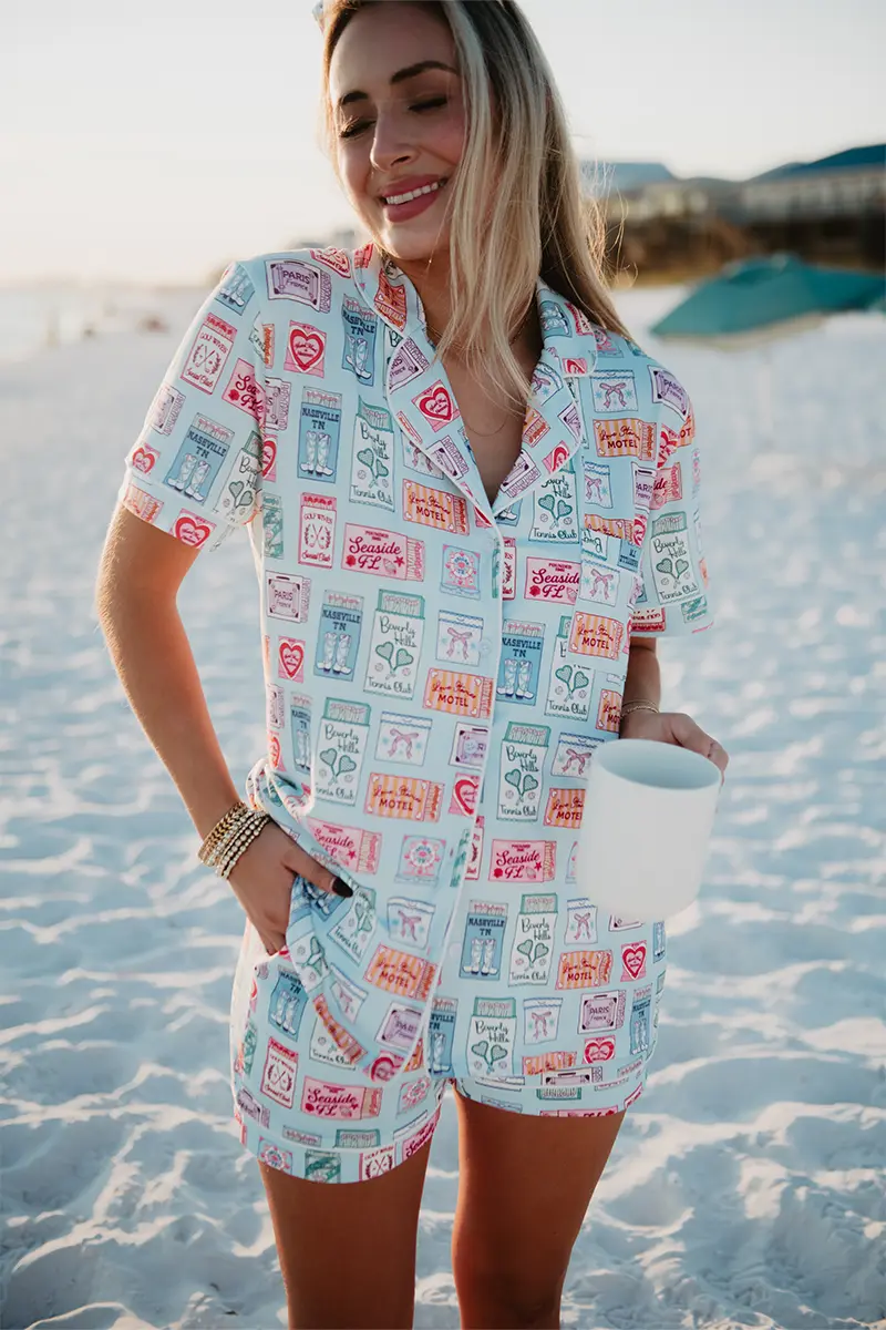Traveling Matchbook PJ Shorts - Image 3