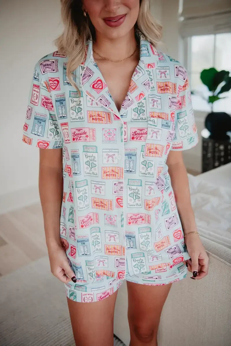 Traveling Matchbook PJ Shorts - Image 4