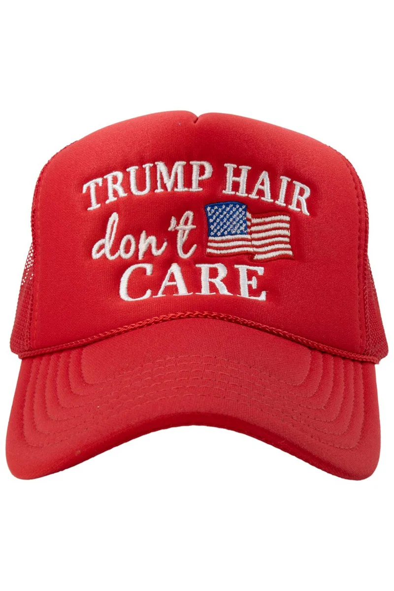 Trump Hair Don't Care Foam Trucker Hat - Image 4