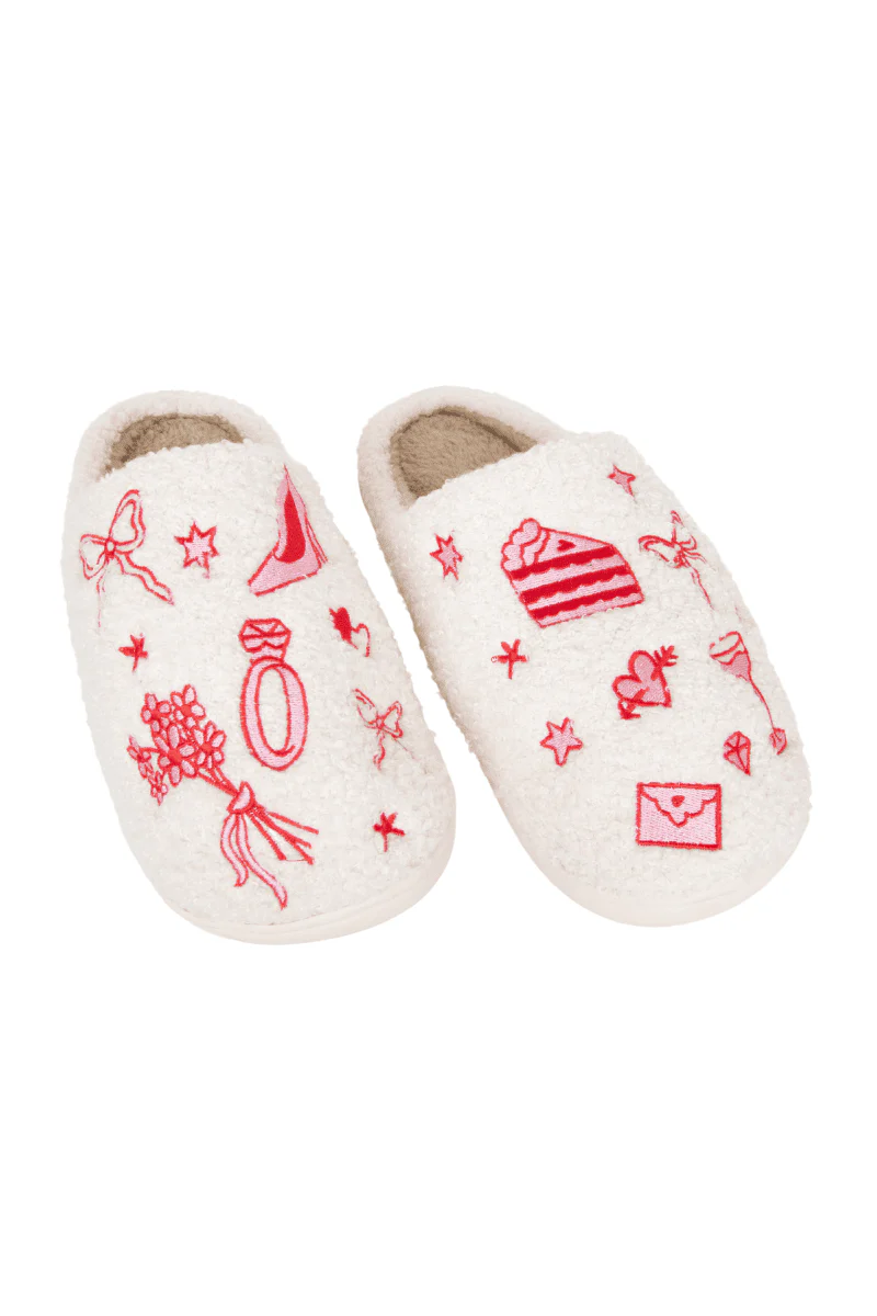 Wedding Doodles Ladies Slippers - Image 2