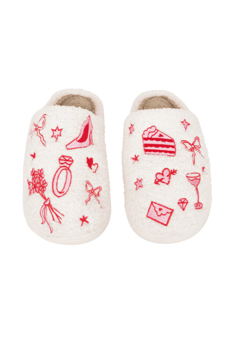 Wedding Doodles Ladies Slippers - Image 3