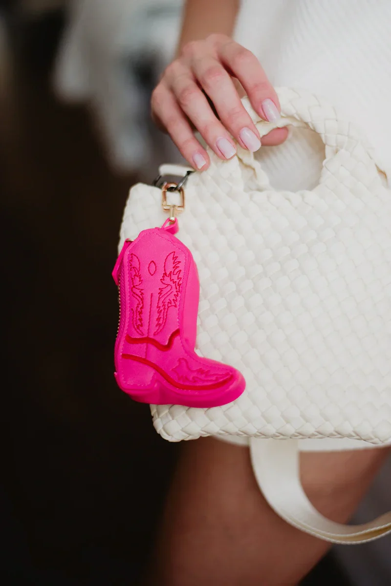 Western Boot Coin Purse Keychain