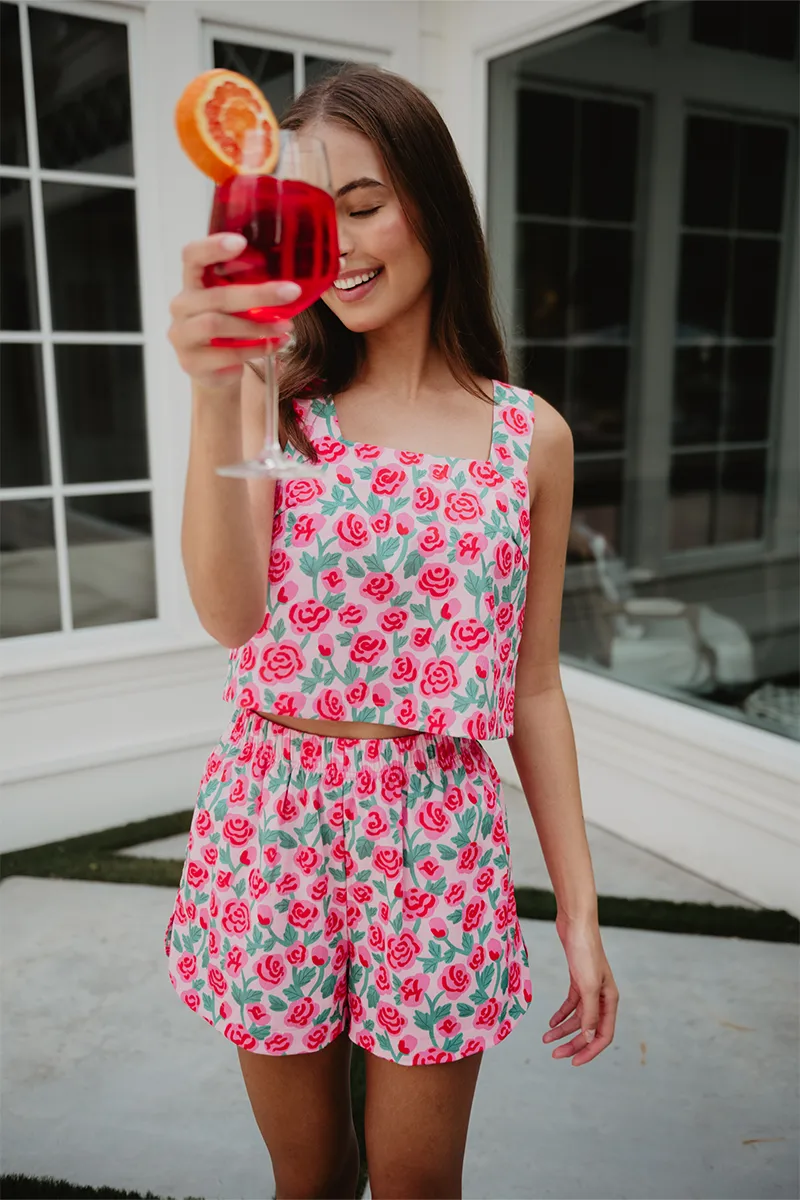 Whimsical Roses Women's Short Set