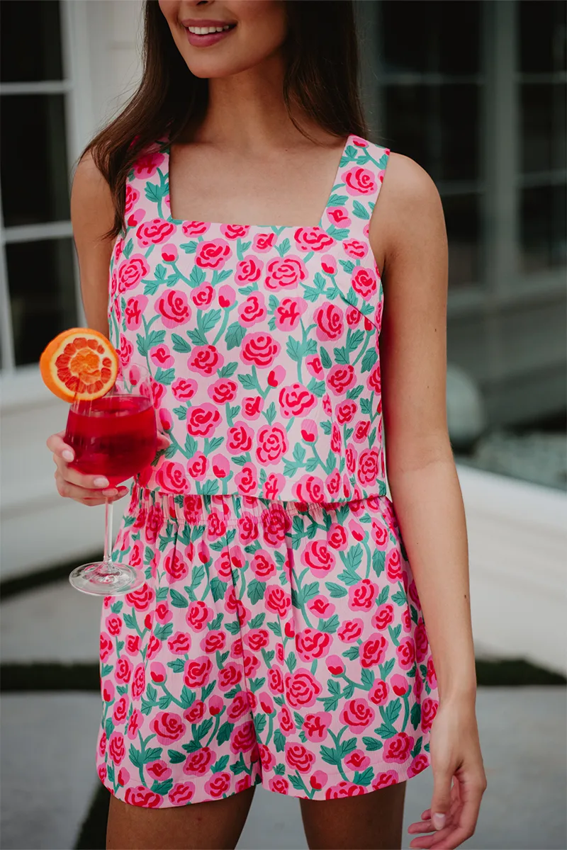 Whimsical Roses Women's Short Set - Image 3