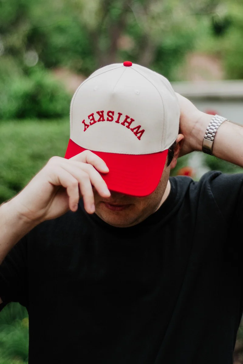 WHISKEY Upside Down Men's Trucker Hats Vintage - Image 2