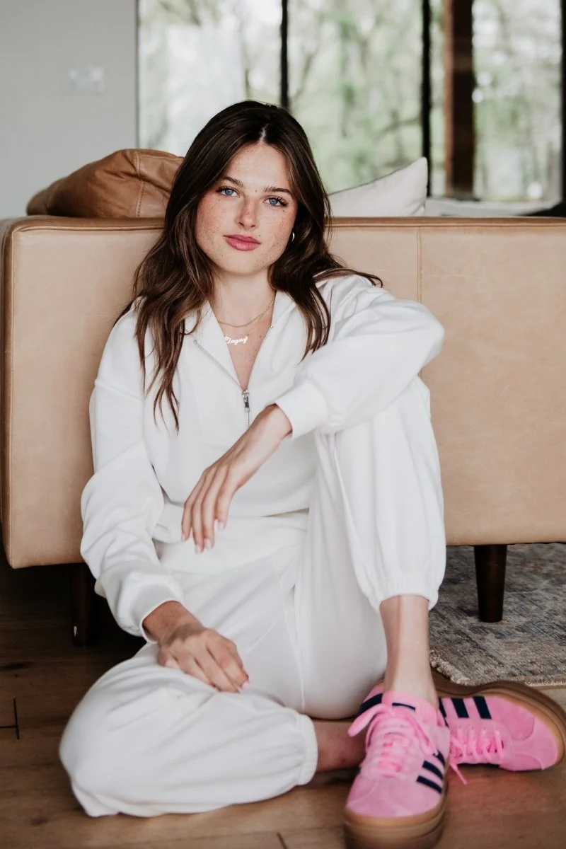 White Relaxed Fit Lounge Set
