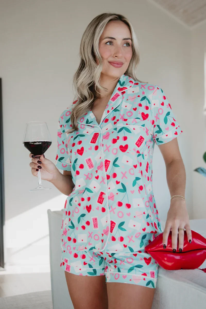 XO Cherries Valentine's Day Pajamas - Image 2