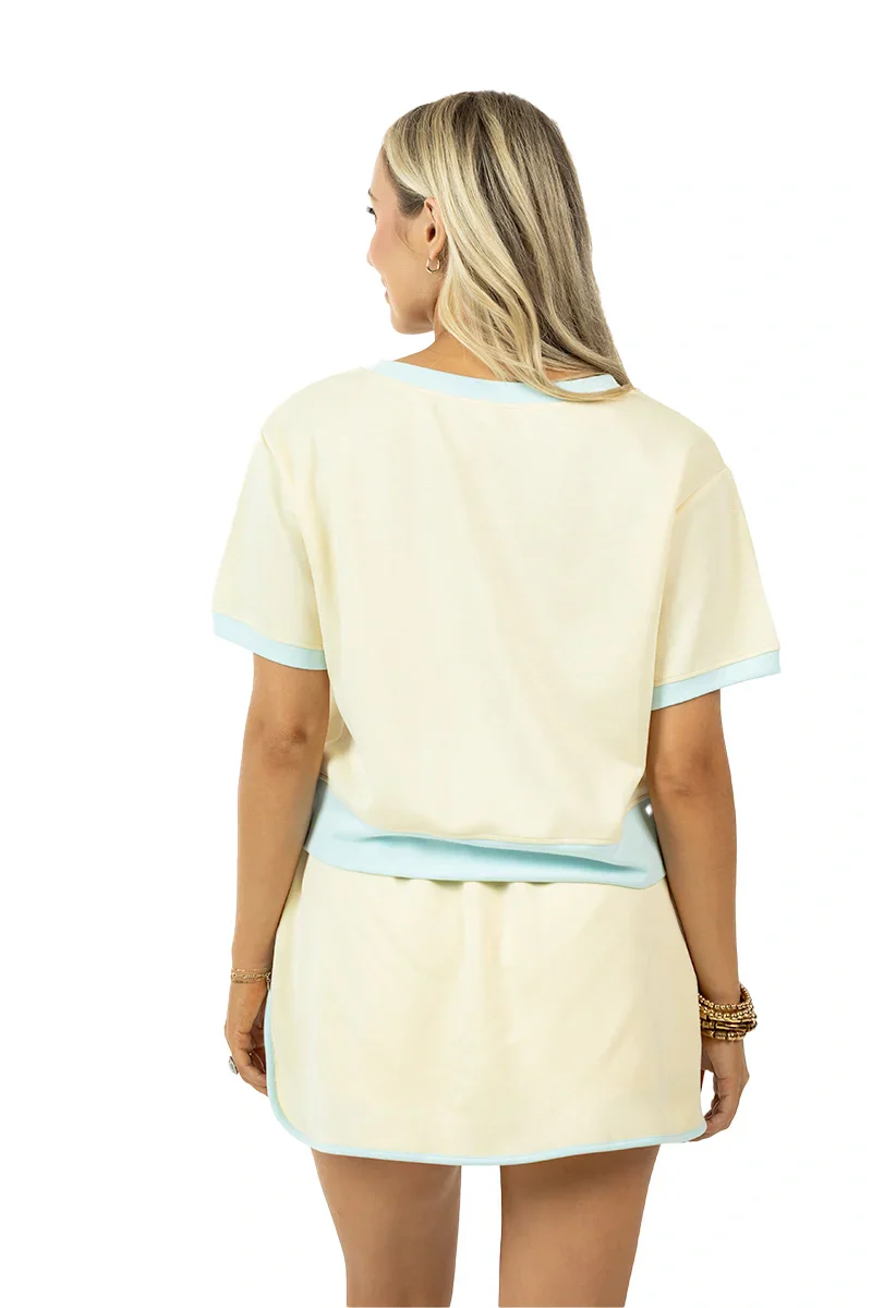 Yellow and Blue Matching Skirt and Top Set - Image 10