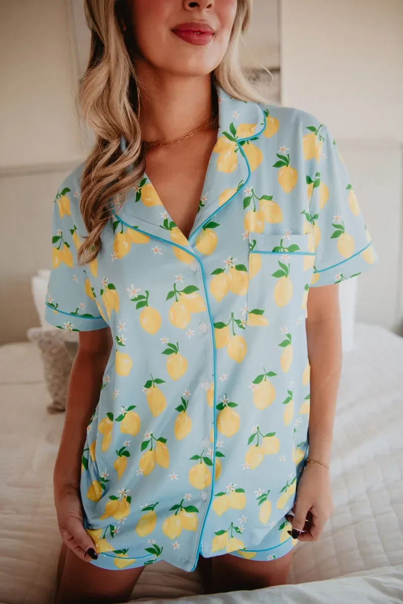 Zesty Lemons 2 Piece Pajama Set - Image 2