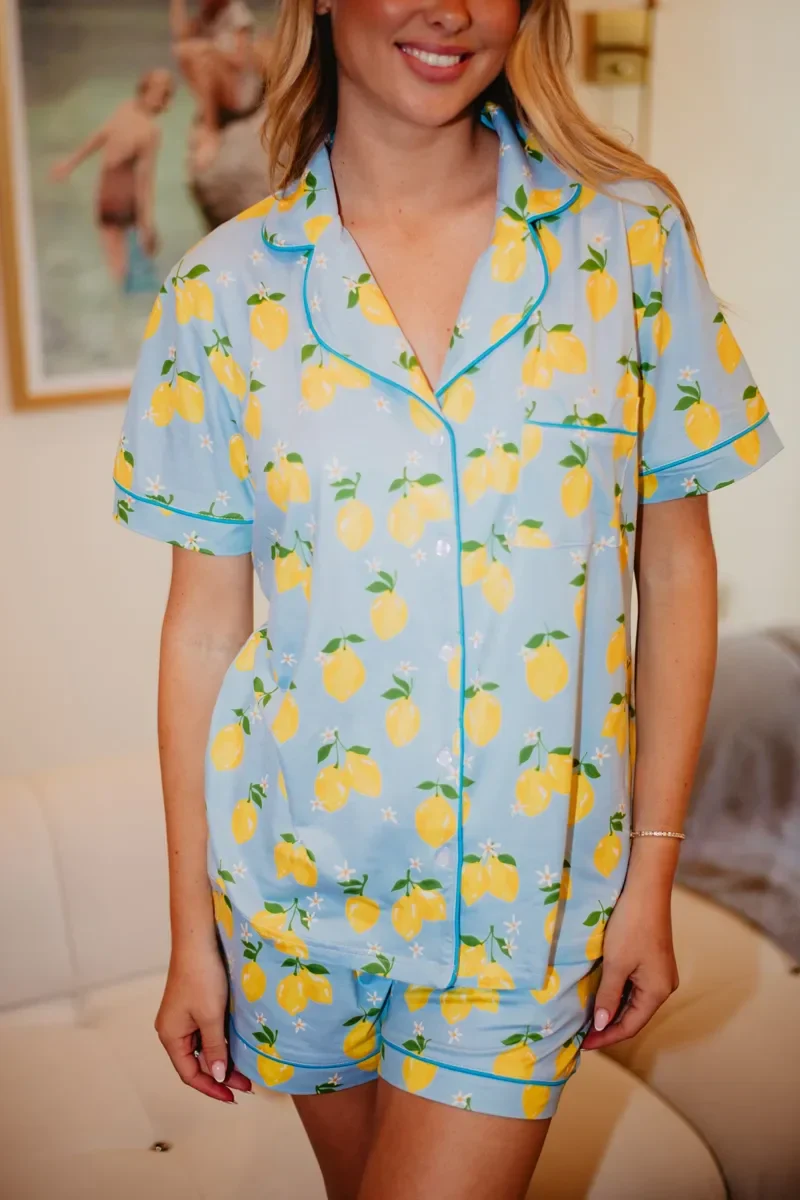 Zesty Lemons 2 Piece Pajama Set - Image 3