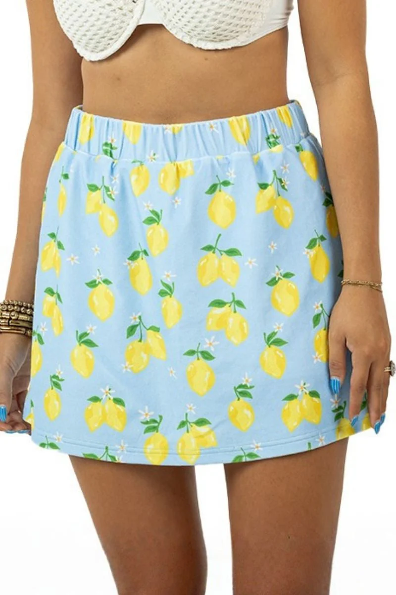 Zesty Lemons Swim Cover Up Skirt - Image 4